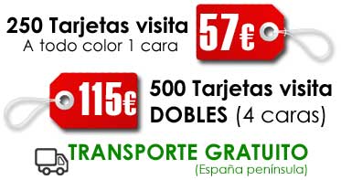 Ofertas tarjetas de visita