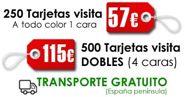 Ofertas tarjetas de visita